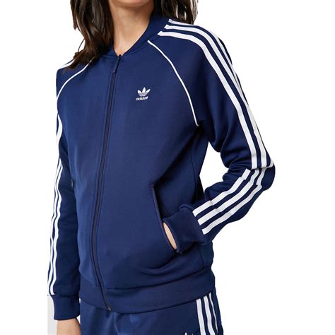 blaue adidas jacke goldstreifen damen|Blaue adidas Jacken für Damen online kaufen .